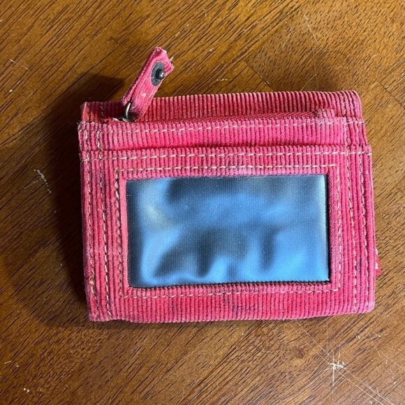 Vintage Levis Corduroy Wallet Trifold Red Tab Snap Indie Skater Grunge Retro - Picture 9 of 11
